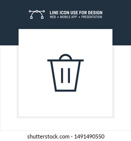 rubbish bin icon design vector illustration