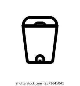 Rubbish Bin icon flat style isolated. Vector