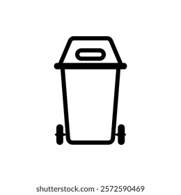 Rubbish Bin icon flat style isolated. Vector