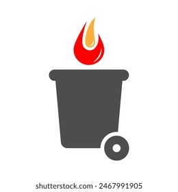 Icono de cubo de basura logo diseño Plantilla