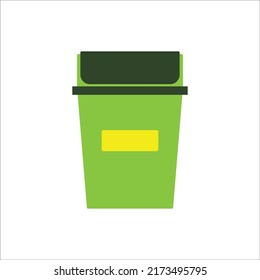 rubbish bin icon logo vector design