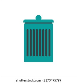 rubbish bin icon logo vector design