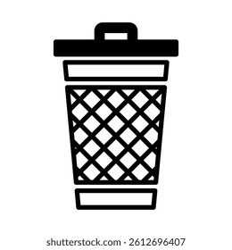 rubbish bin icon vector design template elegant style
