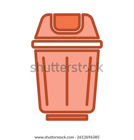 rubbish bin icon vector design template elegant style