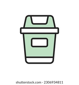 Rubbish Bin Icon Vector Illustration