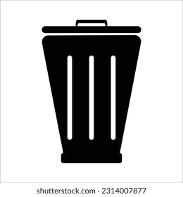 diseño del logotipo de la ilustración del vector de la papelera