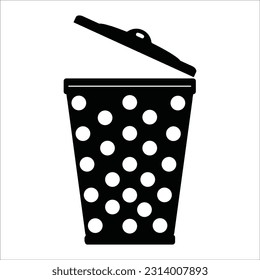 rubbish bin icon vector illustration logo design