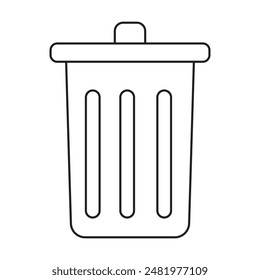 rubbish bin icon vector on white background