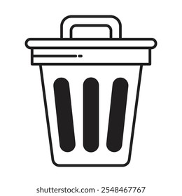 rubbish bin icon vector on white background