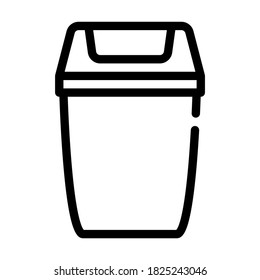 rubbish bin line icon vector. rubbish bin sign. isolated contour symbol black illustration