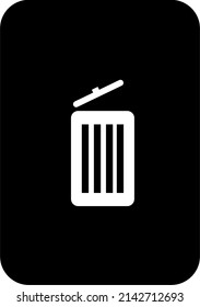 rubbish bin line icon vector design template and illustration with editable stroke