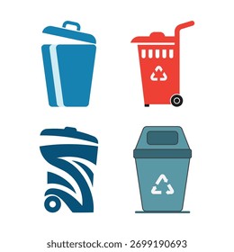 Illustration zum Vektorsymbol des Papierkorbs