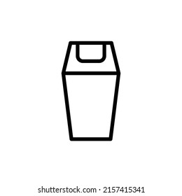 rubbish bin new icon simple vector