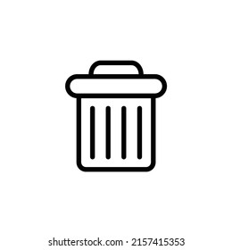 rubbish bin new icon simple vector