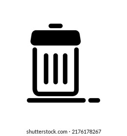 rubbish bin, trash bin icon vector illustration logo template for many purpose. Isolated on white background.