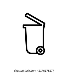 rubbish bin, trash bin icon vector illustration logo template for many purpose. Isolated on white background.