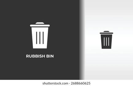 Ilustración De Símbolo Aislado De Vector, Icono O Logotipo De Papelera