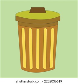 Rubbish bin vector for logos or additional images