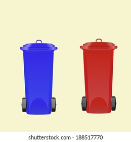 rubbish bins