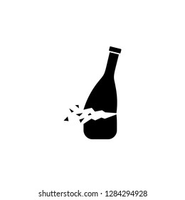 Rubbish, broken bottle icon. Simple glyph vector of universal set icons for UI and UX, website or mobile application
