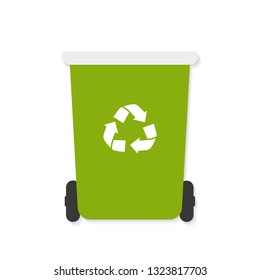 Rubbish Container. rash bin and garbage icons, vector concept