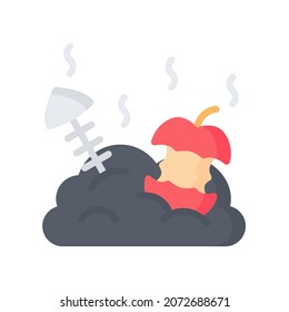 Rubbish Icon, Flat style icon vector illustration, Suitable for website, mobile app, print, presentation, infographic and any other project.