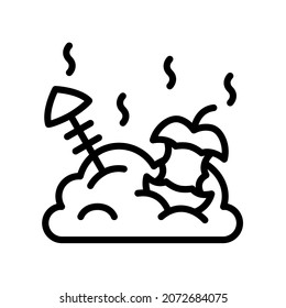Icono de la basura, Icono de icono de estilo de línea, Ilustración vectorial, Adecuada para sitio web, aplicación móvil, impresión, presentación, infografía y cualquier otro proyecto.