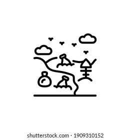 Icono de la basura en vector. Logotipo