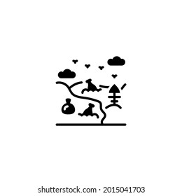 Icono de la basura en vector. Logotipo