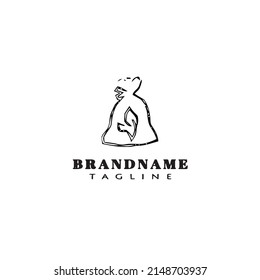 rubbish logo design cartoon icon modern vector illustration