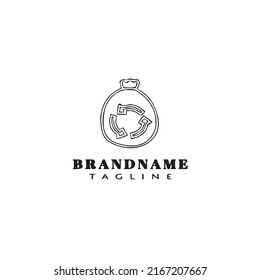 rubbish logo design cartoon icon modern vector illustration