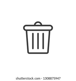 Rubbish outline icon