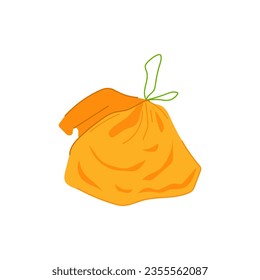 rubbish trash bag cartoon. recycle bin, full paper, pack sign rubbish trash bag sign. isolated symbol vector illustration