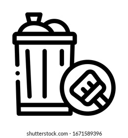 La Basura Basura Puede Icono Vector. La Basura De Esquema Puede Firmar. Ilustración de símbolo de contorno aislado