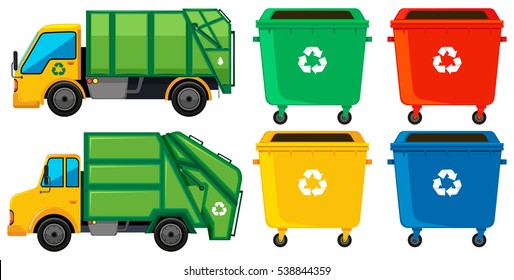 Garbage Truck Coloring Images, Stock Photos & Vectors | Shutterstock