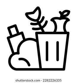 Rubbish Vector Line Icon Design