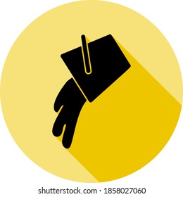 Rubbish, water bucket icon in long shadow style