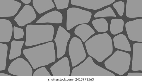 Rubble masonry seamless pattern - natural wild stone wall