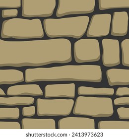 Rubble masonry - seamless pattern, natural wild stone wall