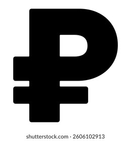 Rubble Russian currency symbol vector illustration