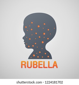 Rubella German Measles Logo Icon Design, Vector Illustration