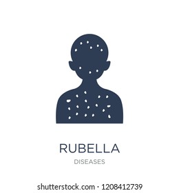 Rubella icon. Trendy flat vector Rubella icon on white background from Diseases collection, vector illustration can be use for web and mobile, eps10