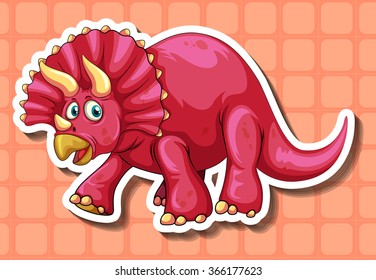 Rubeosaurus with two horns illustration
