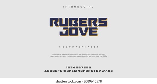 RUBERS JOVE Alphabet font typography vector illustrations