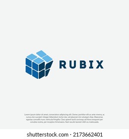 Rubic Cube Toy Logo Vector