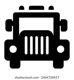 
Rubicon Car vector icon, Black and white vector Rubicon Car Illustration for your logo design