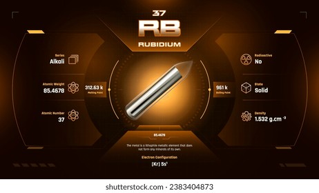 Rubidium Parodic Table Element 37-Fascinating Facts and Valuable Insights-Infographic vector illustration design