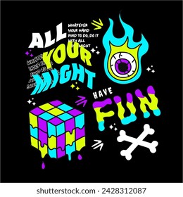 rubik street wear vector tshirt design