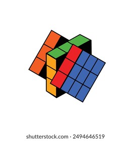 Cubo de Rubik complejo matemáticas problema ilustración