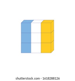 Rubik's Cube vector 3D. Icon in EPS 10